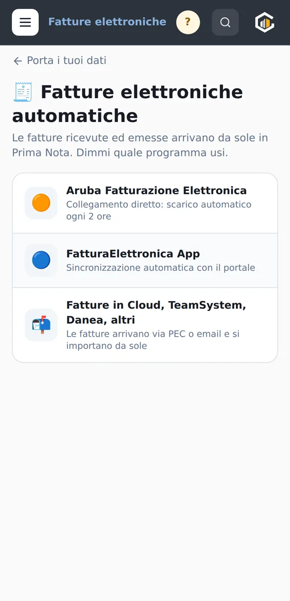 Fatture elettroniche automatiche